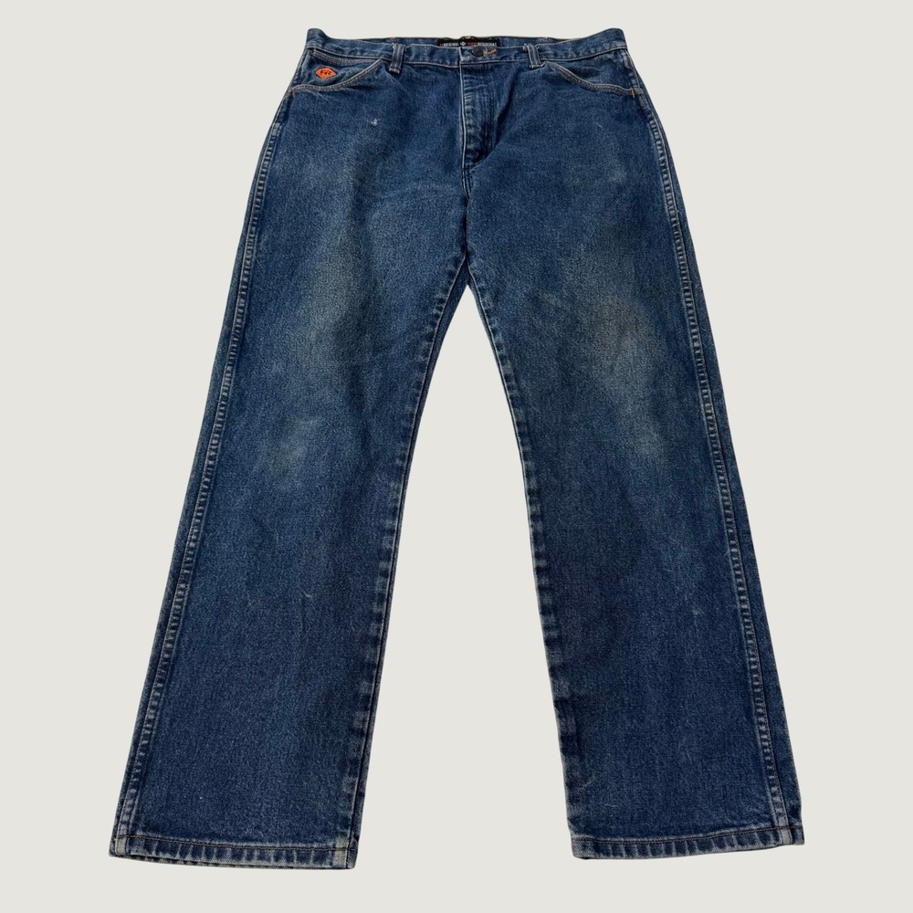 Wrangler FR Flame Resistant Jeans Men's 36x32 Blue Denim Work Pants Arc Rated